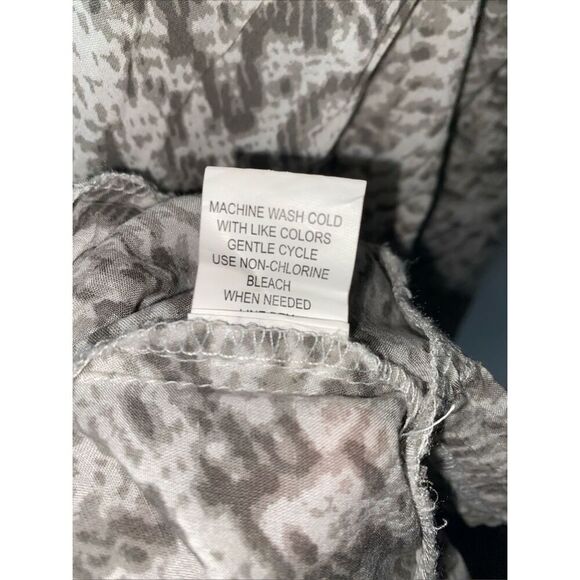 Blue Island Dress Womens Large Gray Snakeskin Fit & Flare Mini Ruffle Cover Up - Picture 7 of 9